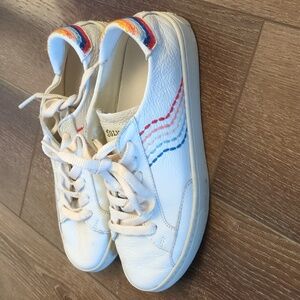 Soludos Embroidered Detail Leather Sneakers
